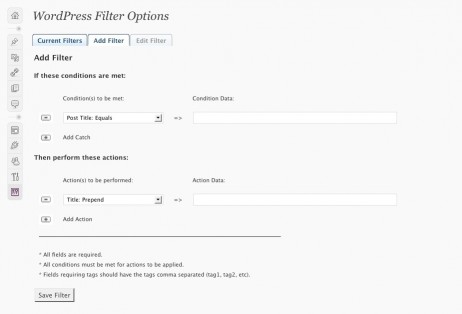 WordPress Filter - add filter